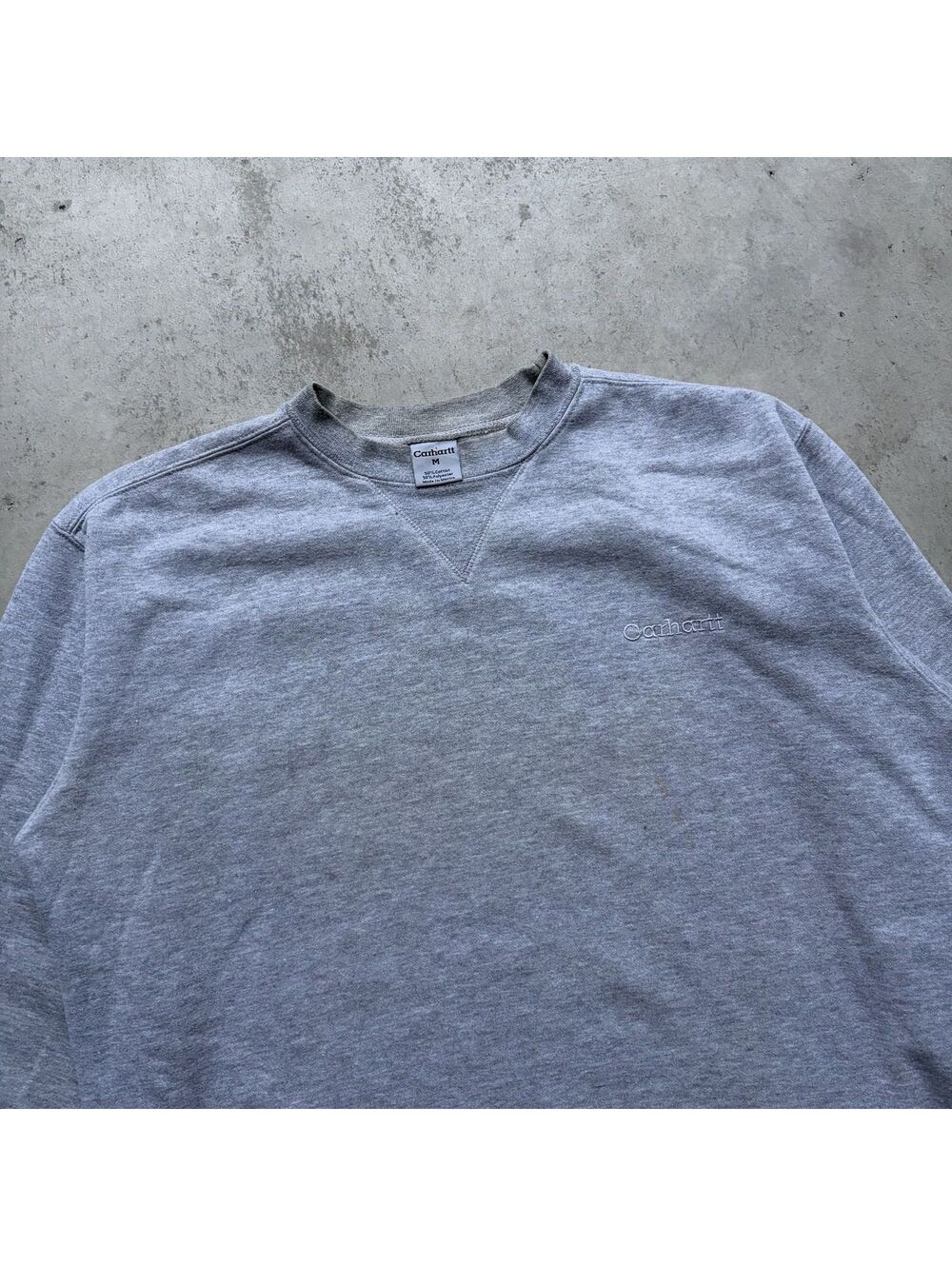 Carhartt Medium Gray Crewneck Sweatshirt 50% Cotton 50% Poly